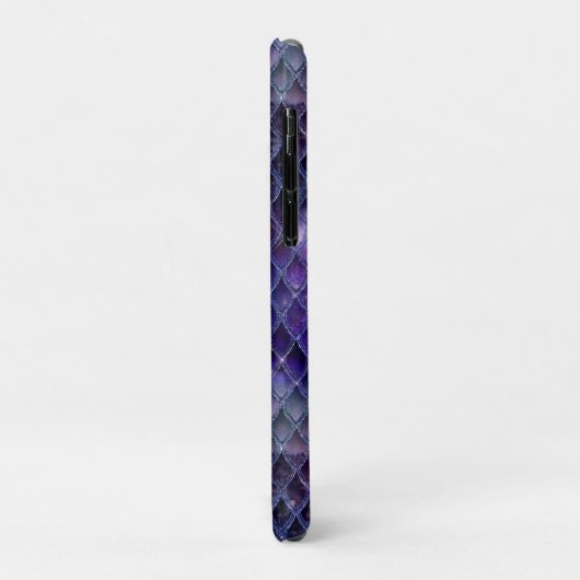 Schimmernde Lila Ombre- und Glitzer-Drachenrollen Case-Mate iPhone Hülle (Hinten/Links)