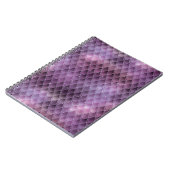 Schimmernde Lila Ombre- und Glitzer-Drachenrollen Notizblock (Linke Seite)