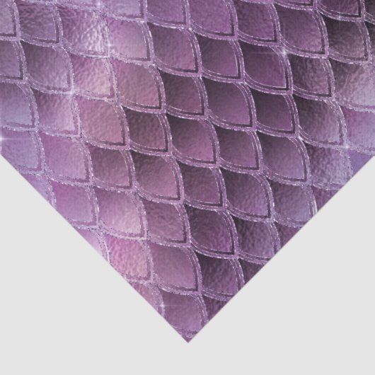 Schimmernde Lila Ombre- und Glitzer-Drachenrollen Seidenpapier (Detail)