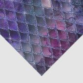 Schimmernde Lila Ombre- und Glitzer-Drachenrollen Seidenpapier (Detail)