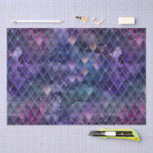 Schimmernde Lila Ombre- und Glitzer-Drachenrollen Seidenpapier (Handwerk)