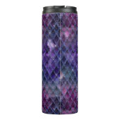 Schimmernde Lila Ombre- und Glitzer-Drachenrollen Thermosbecher (Rückseite)
