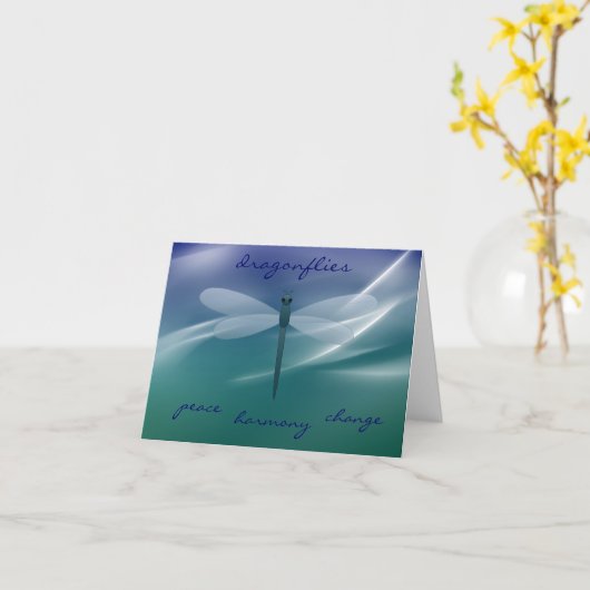 Schimmernde Mitteilungskarten des Dragonfly-Symbol (Gelbe Blume)