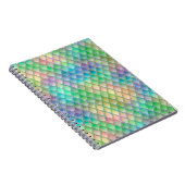 Schimmernde Pastel-Regenbogen- und Glitzer-Drachen Notizblock (Rechte Seite)