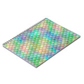 Schimmernde Pastel-Regenbogen- und Glitzer-Drachen Notizblock (Linke Seite)