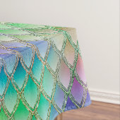Schimmernde Pastel-Regenbogen- und Glitzer-Drachen Tischdecke (Beispiel)