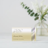 Schimmernde Pastelltöne Seidencreme farbenfrohe De Visitenkarte (Stehend Vorderseite)