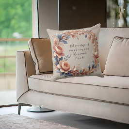 Schimmernde Pfirsich und Blauer individualisierbar Kissen