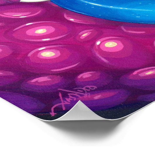 Schimmernde Pink Dragon Fantasy Fantasy Fee Print Poster (Ecke)