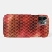Schimmernde Red Ombre Glitzer Dragon Scales Case-Mate iPhone Hülle (Rückseite (Horizontal))