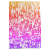 Schimmernde Regenbogenfarben Mittlere Geschenktüte (Rückseite)