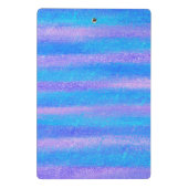 Schimmernde, rieszierende Streifen Türkis Pink Mini Klemmbrett (Rückseite)