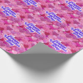 Schimmernde rosa Herzen Geschenkpapier (Ecke)