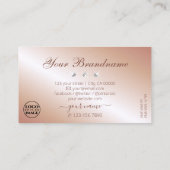 Schimmernde Rose Gold glänzende Diamanten mit Logo Visitenkarte (Rückseite)