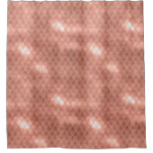 Schimmernde Rose Gold Glitzer Dragon Scales Duschvorhang (Vorderseite)