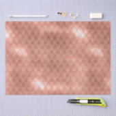 Schimmernde Rose Gold Glitzer Dragon Scales Seidenpapier (Handwerk)