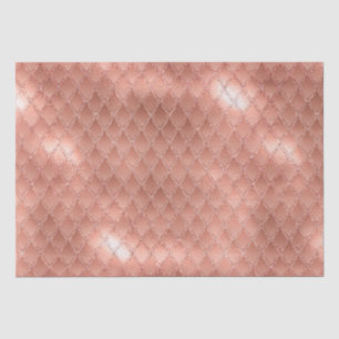 Schimmernde Roségold Glitter Drachen Schuppen Seidenpapier