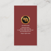 Schimmernde Rote Finanznummern Buchführung Visitenkarte (Rückseite)