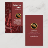 Schimmernde Rote Finanznummern Buchführung Visitenkarte (Vorne/Hinten)