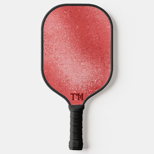 Schimmernde rote irisierende Textur Pickleball Schläger (Rückseite)