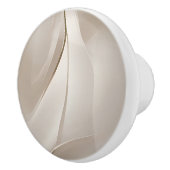 "Schimmernde Ruhe" | Beige Abstrakte Kunst Keramikknauf (Rechts)