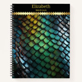 Schimmernde Schlangengläser mit Farben Notizblock (Vorderseite)