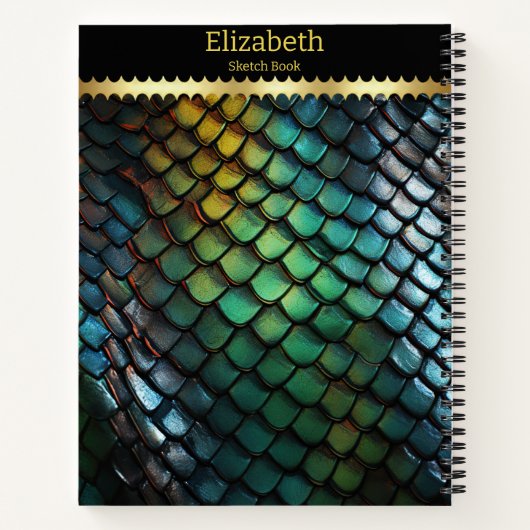 Schimmernde Schlangengläser mit Farben Notizblock (Rückseite)