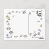 Schimmernde Schneeflocke Postkarte (Rückseite)