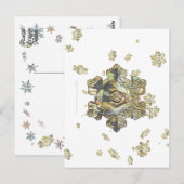Schimmernde Schneeflocke Postkarte (Vorne/Hinten)