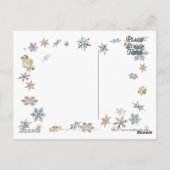 Schimmernde Schneeflocke Postkarte (Rückseite)