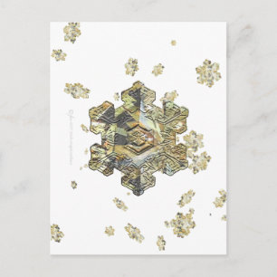 Schimmernde Schneeflocke Postkarte