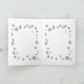 Schimmernde Schneeflockenkarte 1 Feiertagskarte (Innenseite)