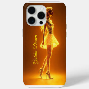 Schimmernde Schönheit in stilvoller goldener Kleid iPhone 15 Pro Max Hülle