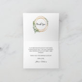 Schimmernde Silber- und Goldene Ringe Dankeskarte (Innenseite)