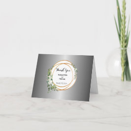 Schimmernde Silber- und Goldene Ringe Dankeskarte