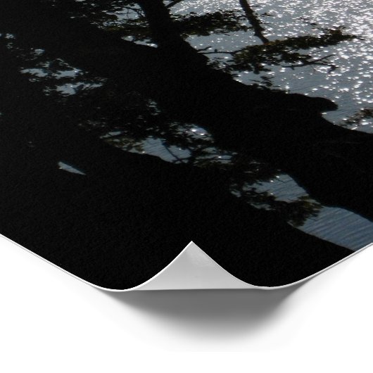 "Schimmernde Silhouetten" Poster (Ecke)