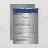 Schimmernde Silver Romance: Unsere Hochzeitsdetail Begleitkarte (Vorne/Hinten)