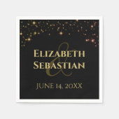 Schimmernde Sterne Hochzeit von Napkins Serviette (Vorderseite)