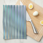 Schimmernde Streifen - mehrfarbiges abstraktes Geschirrtuch (Viertel Falte)