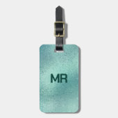 Schimmernde türkisfarbene irideszierende Textur Gepäckanhänger (Vorderseite vertikal)