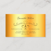 Schimmernde Verzierte Ecken mit Logo Luminous Oran Visitenkarte (Rückseite)