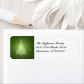 Schimmernde Weihnachtsbaum-Rücksendeadressen-Aufkl (Insitu)