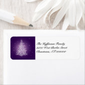 Schimmernde Weihnachtsbaum-Rücksendeadressen-Aufkl (Insitu)