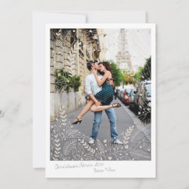 Schimmernde Weihnachtspaare Weihnachtskarte Feiertagskarte