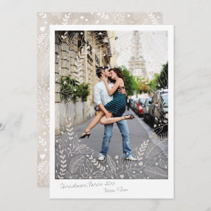 Schimmernde Weihnachtspaare Weihnachtskarte Feiertagskarte