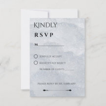 Schimmernde Winter-RSVP-Karte
