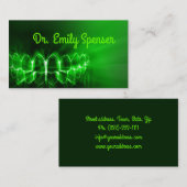 Schimmernde Zähne Lächeln Dental Care Green Card Visitenkarte (Vorne/Hinten)