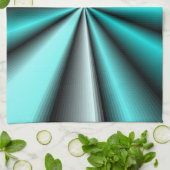 Schimmernder aquamariner Satin Geschirrtuch (Gefaltet)