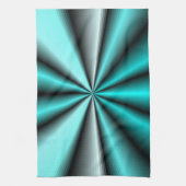 Schimmernder aquamariner Satin Geschirrtuch (Vertikal)