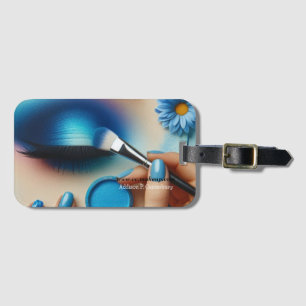 Schimmernder blauer Lidschatten-Makeup  Gepäckanhänger